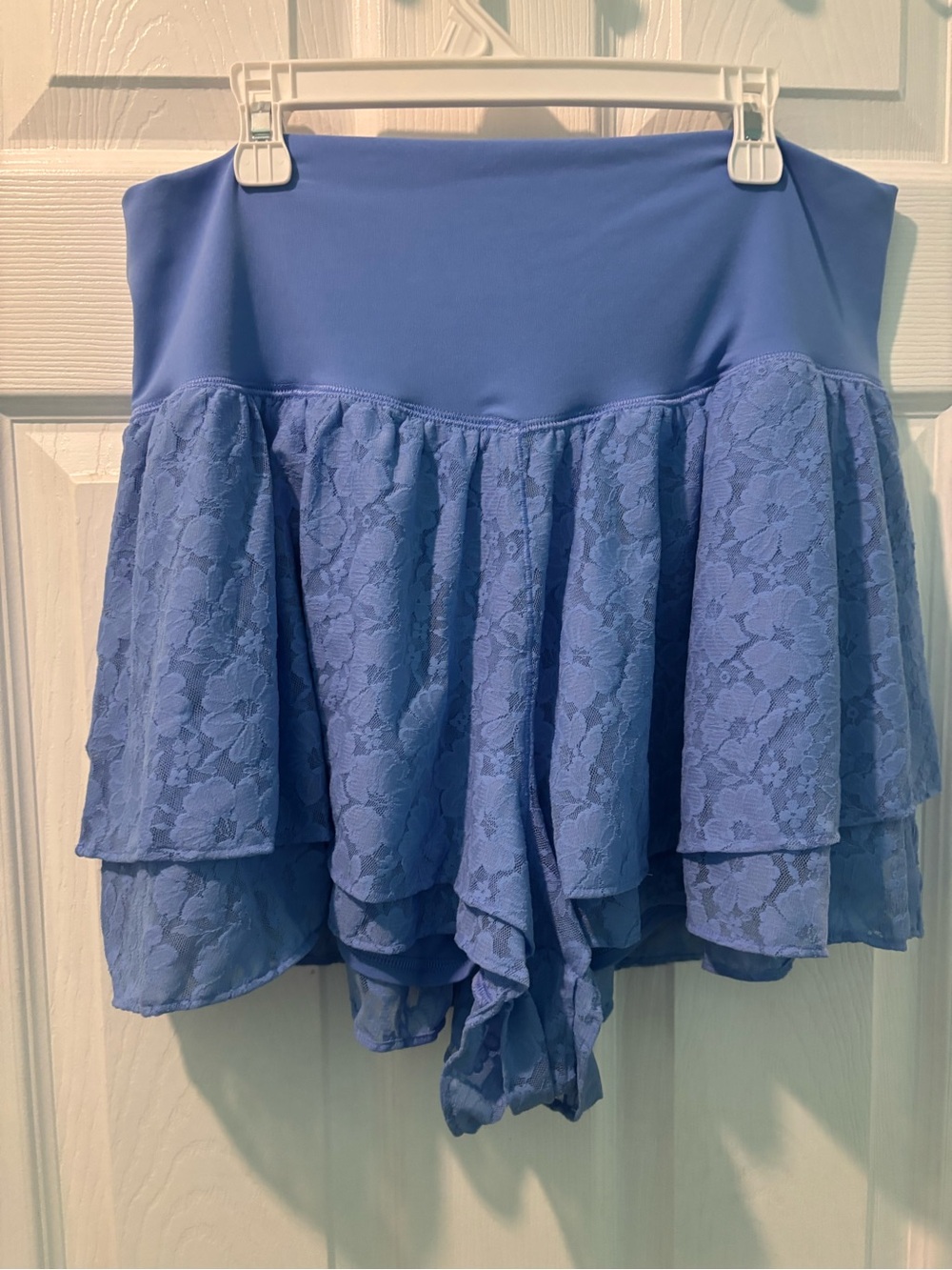 Aerie Real Me Lace Flowy Shorts in Blue